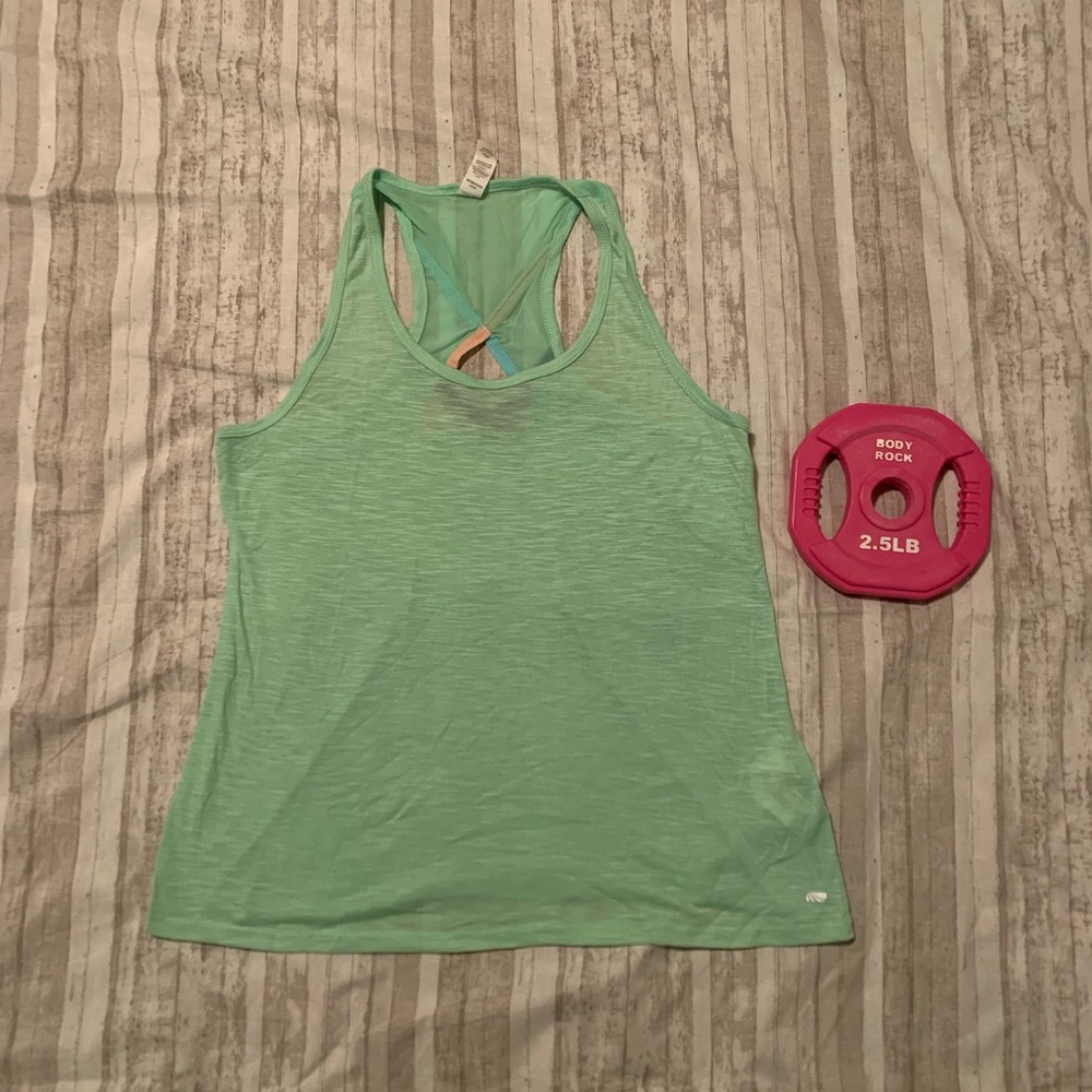 💪🏻 Marika Lime Green Medium Racerback Tank
